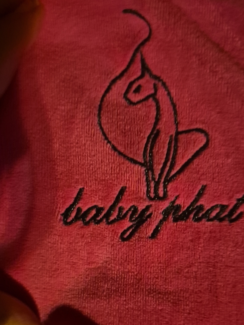 Baby Phat Hot Pink Top with Black Embroidered Cat Logo